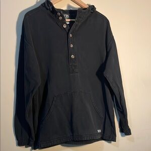 Black Pullover Hoodie 100% cotton